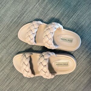 Steve Madden Braided Sandals - Cream